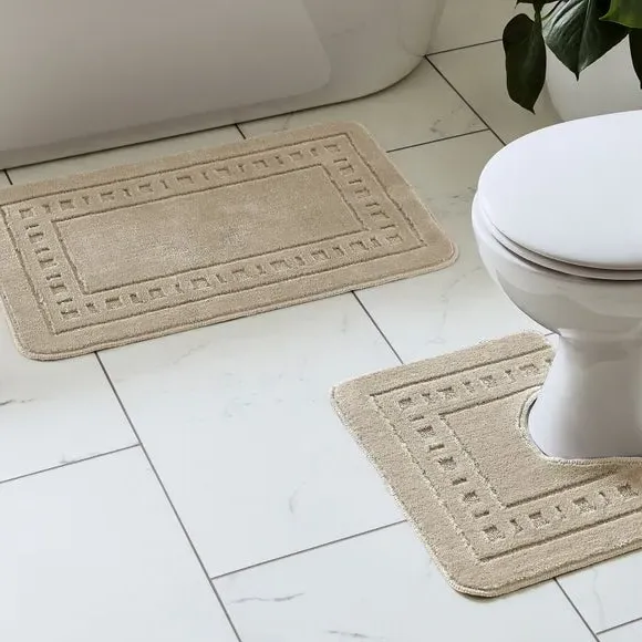 2-Piece Bath Mat Set - Natural, Polypropylene