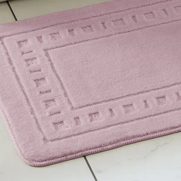 2-Piece Bath Mat Set - Pink, Polypropylene
