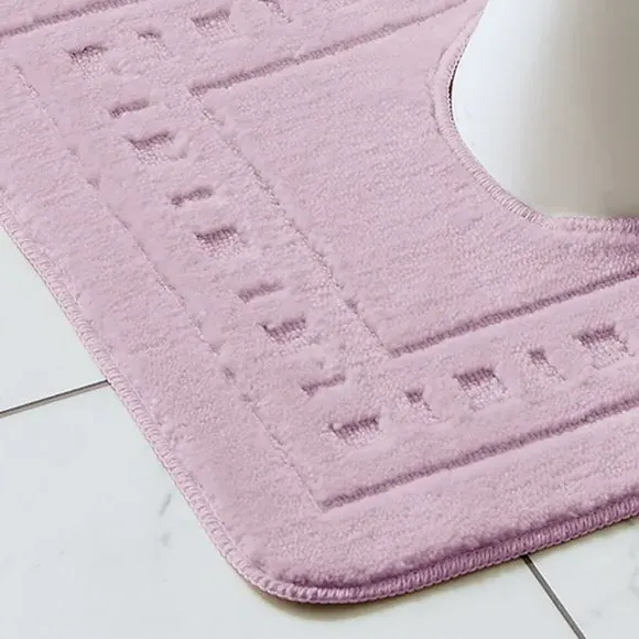 2-Piece Bath Mat Set - Pink, Polypropylene