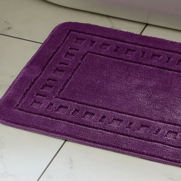 2-Piece Bath Mat Set - Purple, Polypropylene