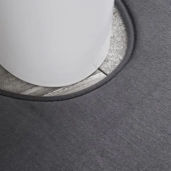 2-Piece Bath Mat Set with Memory Foam - Charcoal