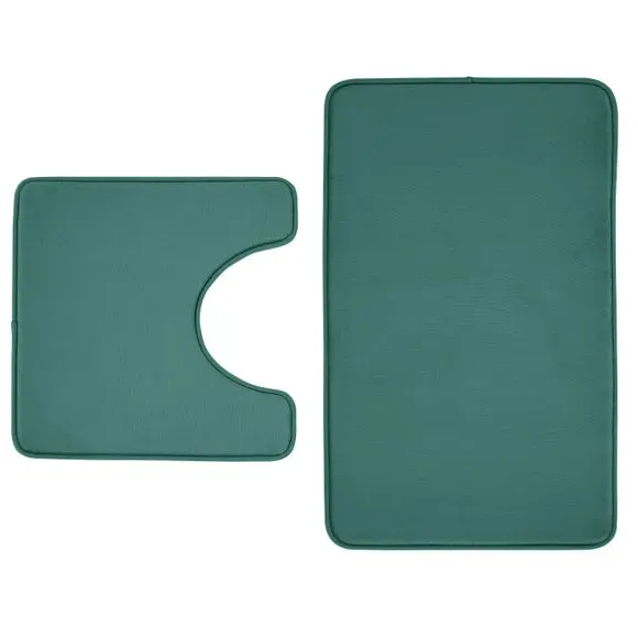 2-Piece Bath Mat Set with Memory Foam - Forest
