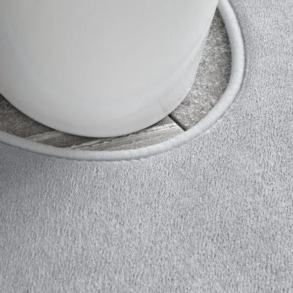 2-Piece Bath Mat Set with Memory Foam - Grey