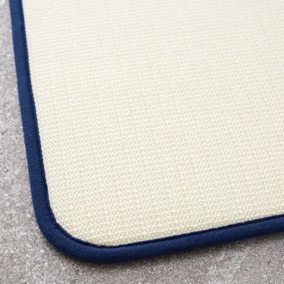 2-Piece Bath Mat Set with Memory Foam - Navy