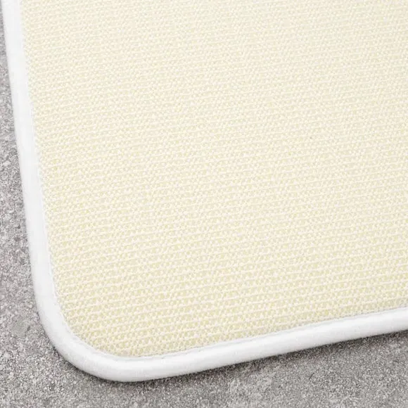 2-Piece Bath Mat Set with Memory Foam - White