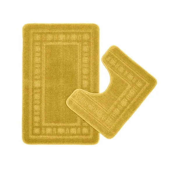 2-Piece Bath Mat Set - Yellow, Polypropylene