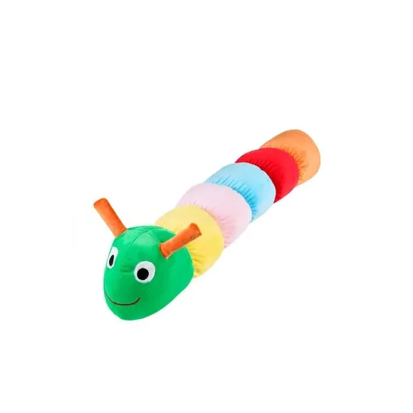 3D Caterpillar Cushion - Multicolor, Plush
