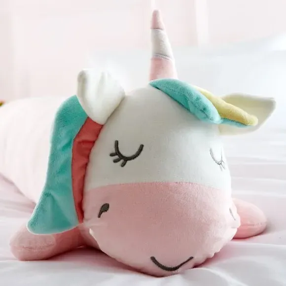 3D Unicorn Cushion - Pink, Soft Fabric