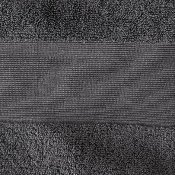 6-Piece Towel Set Anti-Bacterial - Charcoal, Cotton