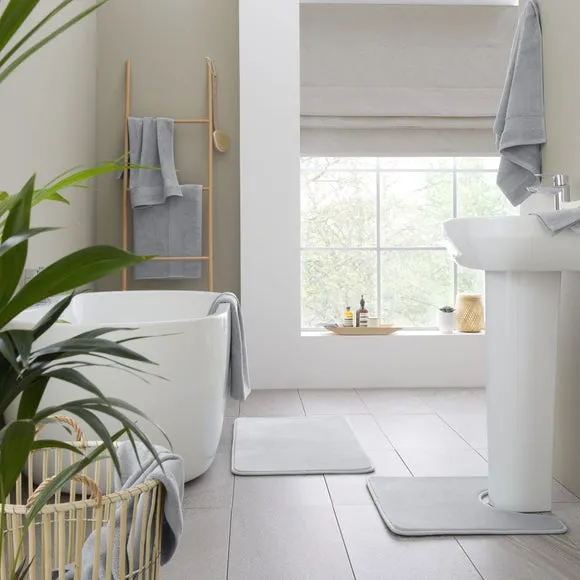 6-Piece Towel Set Anti-Bacterial - Silver Grey