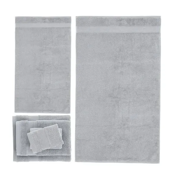 6-Piece Towel Set Anti-Bacterial - Silver Grey