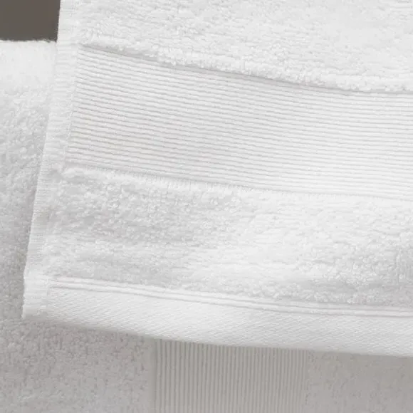 6-Piece Towel Set Anti-Bacterial - White, Cotton