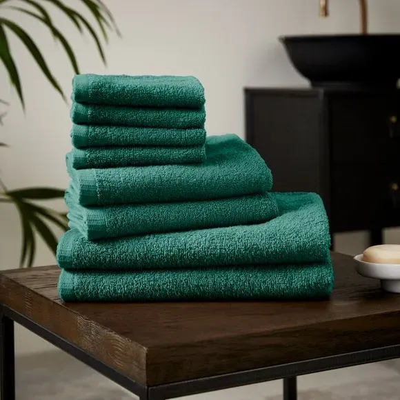 8-Piece Towel Bale Quick Dry - Forest, Cotton
