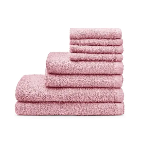 8-Piece Towel Bale Quick Dry - Pink, Cotton