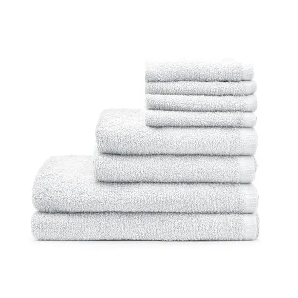 8-Piece Towel Bale Quick Dry - White, Cotton