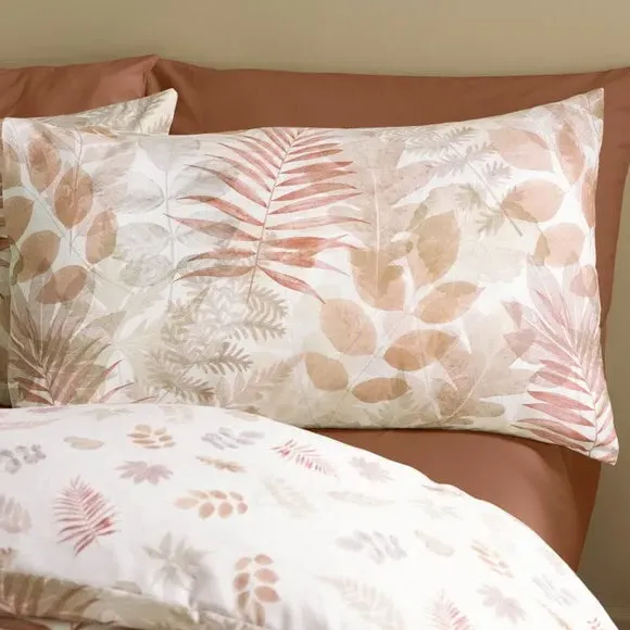 Autumn Leaves Duvet Cover Set - Natural, Polyester