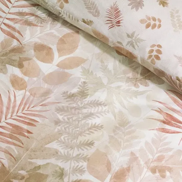Autumn Leaves Duvet Cover Set - Natural, Polyester