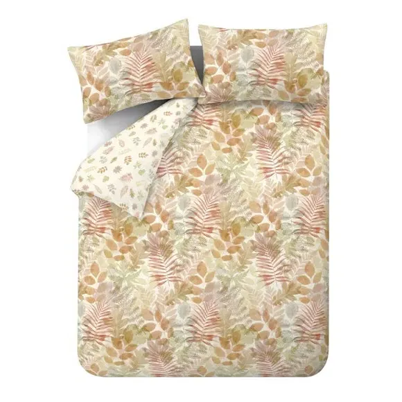 Autumn Leaves Duvet Cover Set - Natural, Polyester