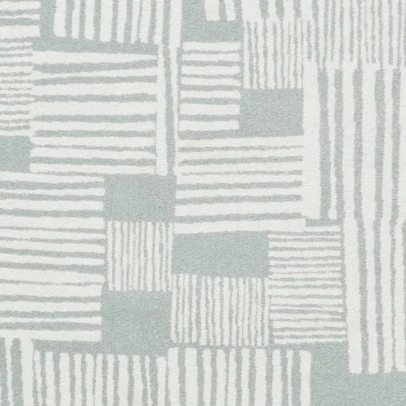 Blocks Rug Hand-Carved Stain Resistant - Green