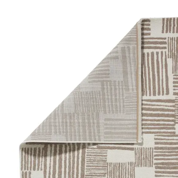 Blocks Rug Hand-Carved Stain Resistant - Natural