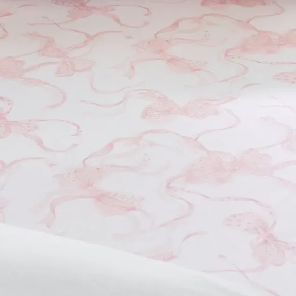 Bow Fitted Sheet - Blush, Polycotton