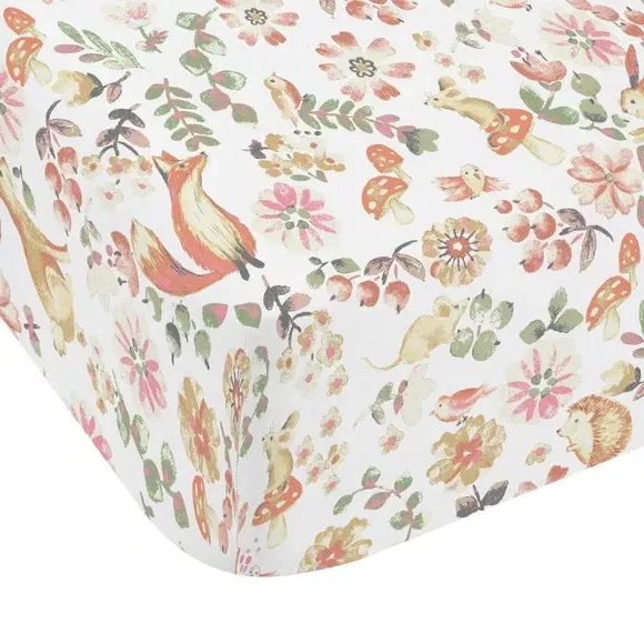 Butterfly Fitted Sheet - Pink, Polycotton