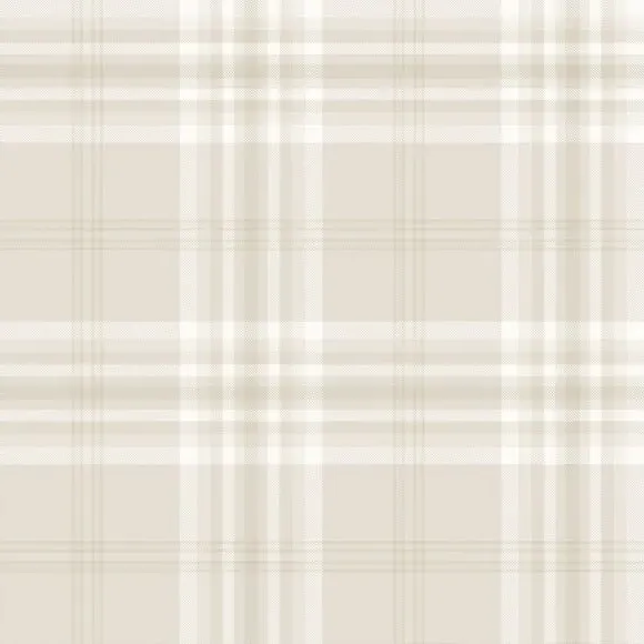 Check Pattern Wallpaper - Cream, Paper