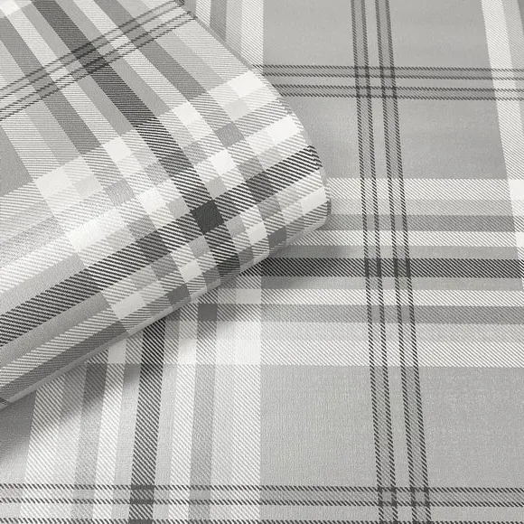 Check Pattern Wallpaper - Light Grey, Paper