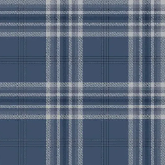 Check Pattern Wallpaper - Navy, Paper