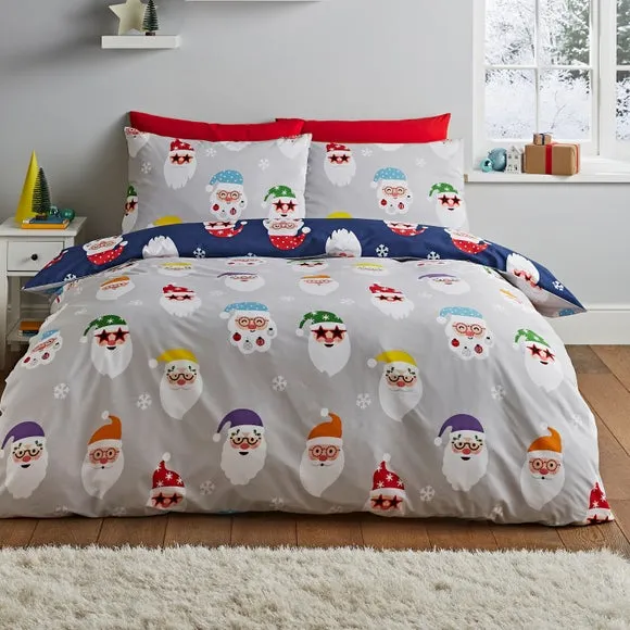 Christmas Duvet Cover Set - Grey, Polycotton image