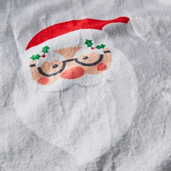 Christmas Throw Blanket - Grey, Soft Fabric