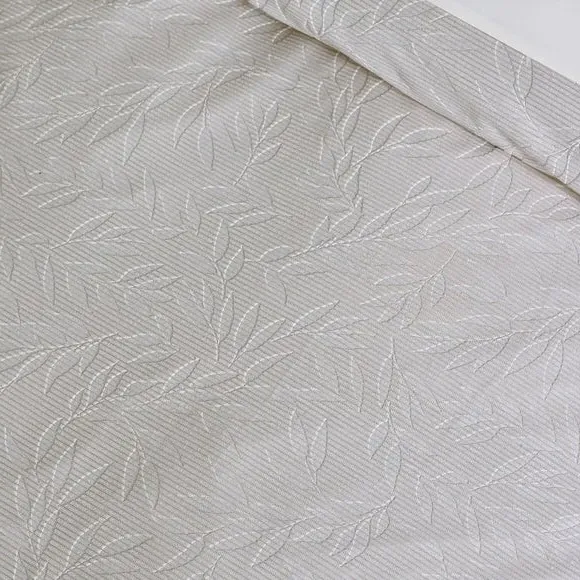 Corded Leaves Duvet Cover Set - Champagne, Polyester