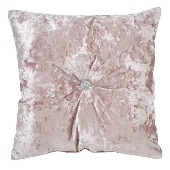 Crushed Velvet Cushion - Pink, Velvet
