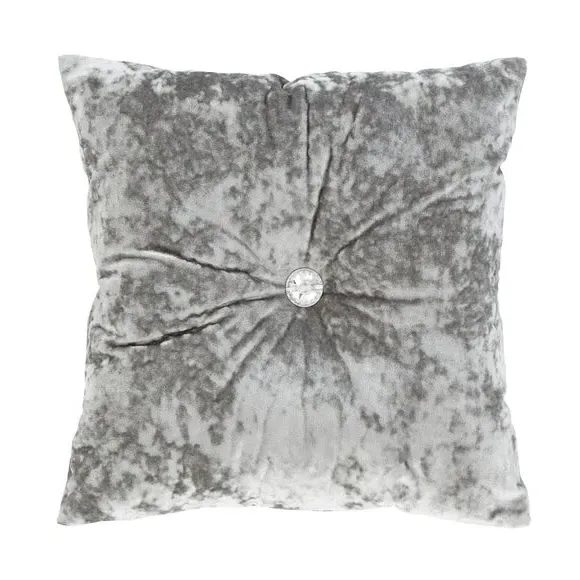 Crushed Velvet Cushion - Silver, Velvet