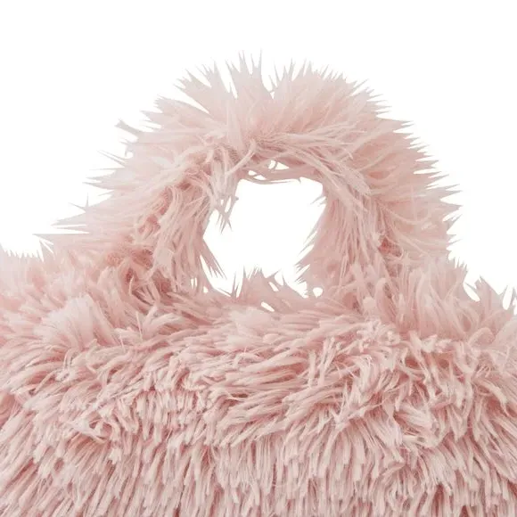 Cuddle Cushion with High Back - Blush, Shaggy