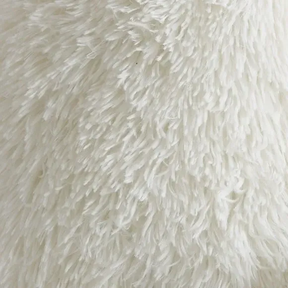 Cuddle Cushion with High Back - Cream, Shaggy