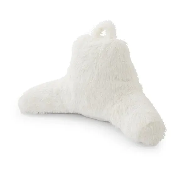 Cuddle Cushion with High Back - Cream, Shaggy