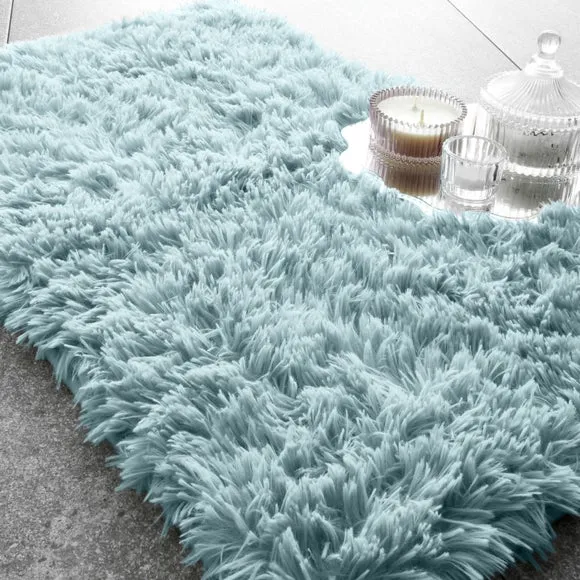 Cuddly Bath Mat - Duck Egg, Polyester