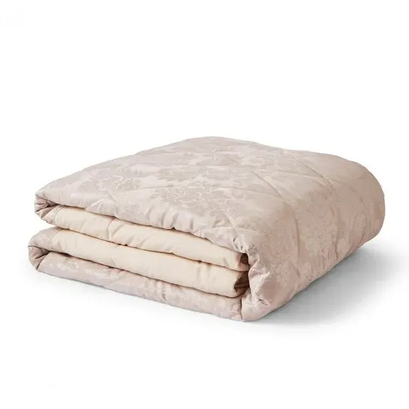 Damask Jacquard Bedspread - Gold, Polyester