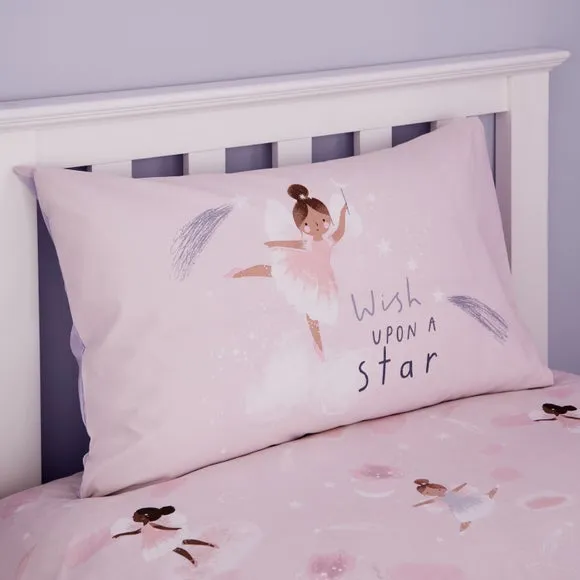 Dancing Fairies Duvet Cover Set - Pink, Polycotton