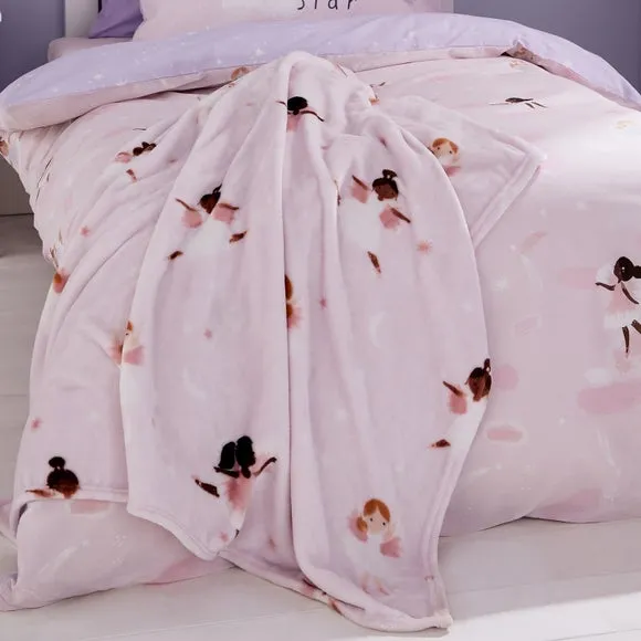 Dancing Fairies Throw Blanket - Pink image