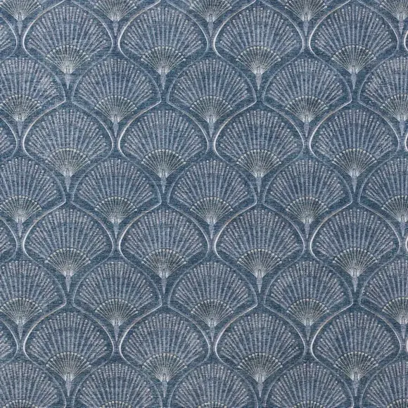 Deco Peacock Rug with Art Deco Design - Blue