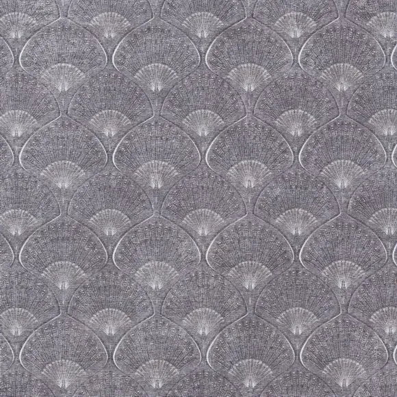Deco Peacock Rug with Art Deco Design - Grey