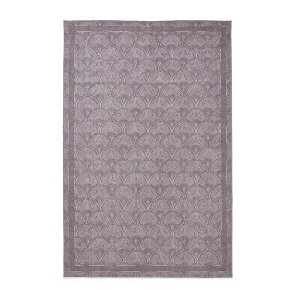 Deco Peacock Rug with Art Deco Design - Lilac