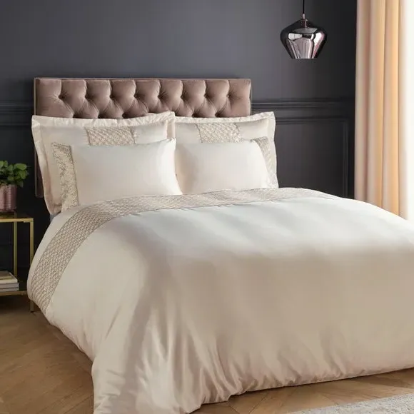 Deco Sequin Duvet Cover Set - Champagne, Polyester image