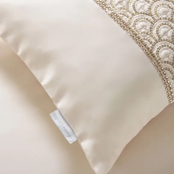 Deco Sequin Duvet Cover Set - Champagne, Polyester
