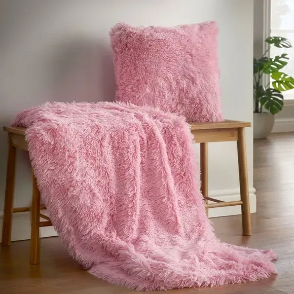 Deep Pile Throw Blanket - Candy
