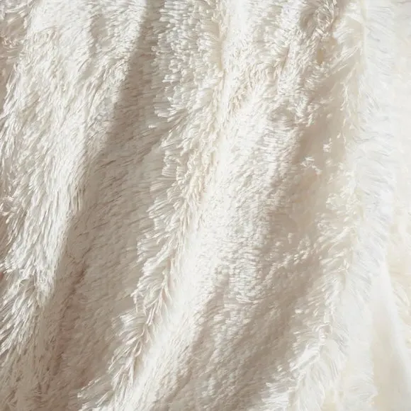 Deep Pile Throw Blanket - Cream