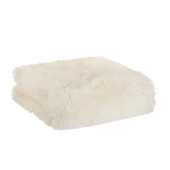 Deep Pile Throw Blanket - Cream