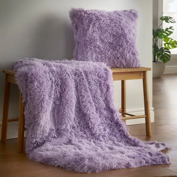 Deep Pile Throw Blanket - Heather